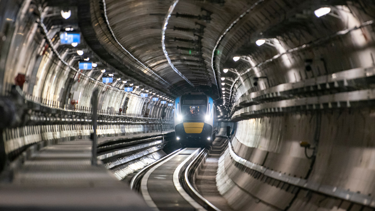Metro Tunnel train approach Anzac Station Metro Tunnel train approach Anzac Station